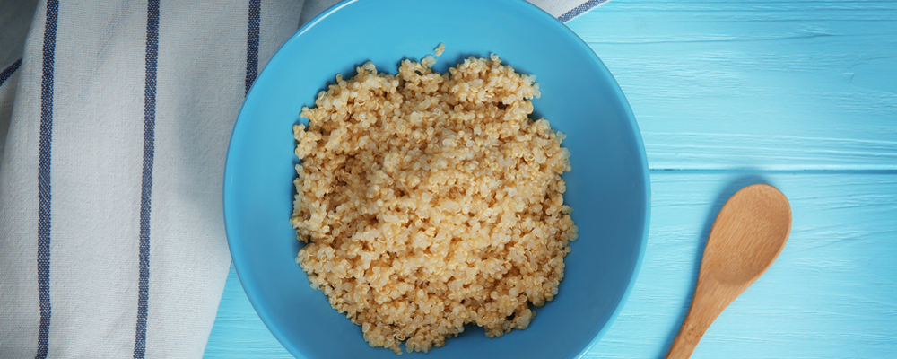 Sprouted organic white quinoa grains
