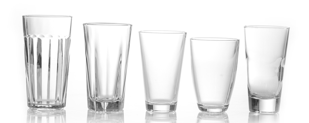 various types of juice glasses