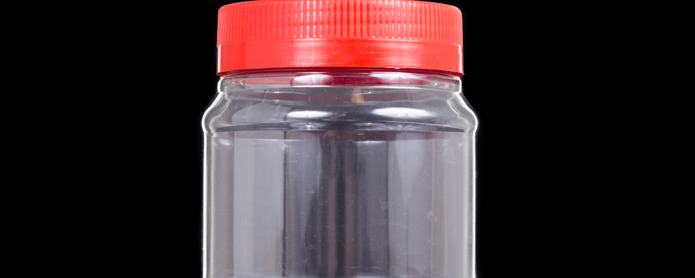 Small plastic jar